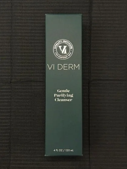 VI DERM Gentle Purifying Cleanser, boxed, photographed by MJ